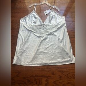 Calina Signature Ivory Satin Lace Slip Dress Size XXL NWT